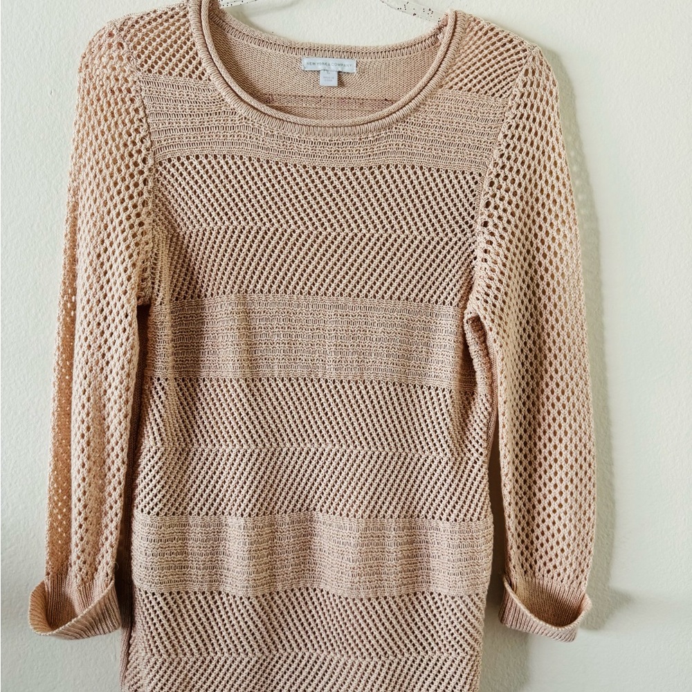 Women's Beige/Peach Sparkle Sweater